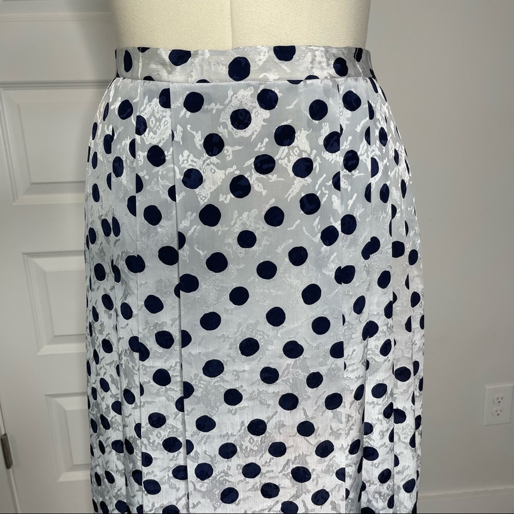 Vintage Givenchy Polka Dot Shimmer Midi Skirt - Picture 10 of 15
